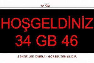 2 Satır LED Tabela (Seri Port Bağlantılı)